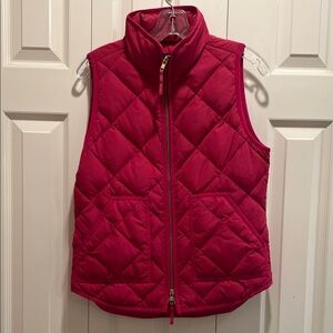 J. Crew Women's Quilted Vest - Vibrant Red